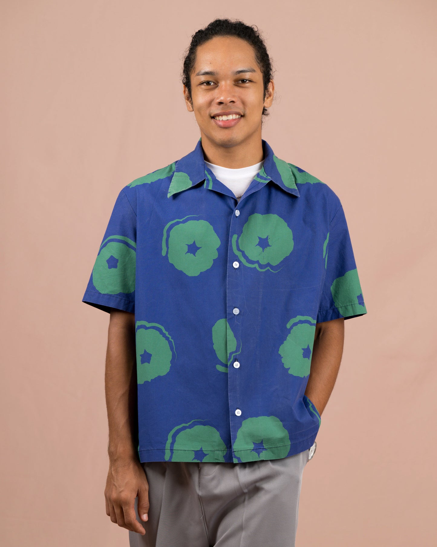 Blue Hollyhock Shirt