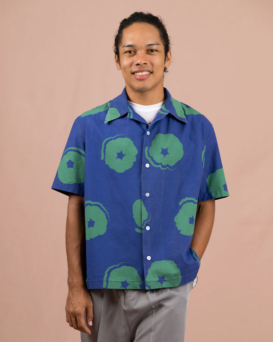 Blue Hollyhock Shirt