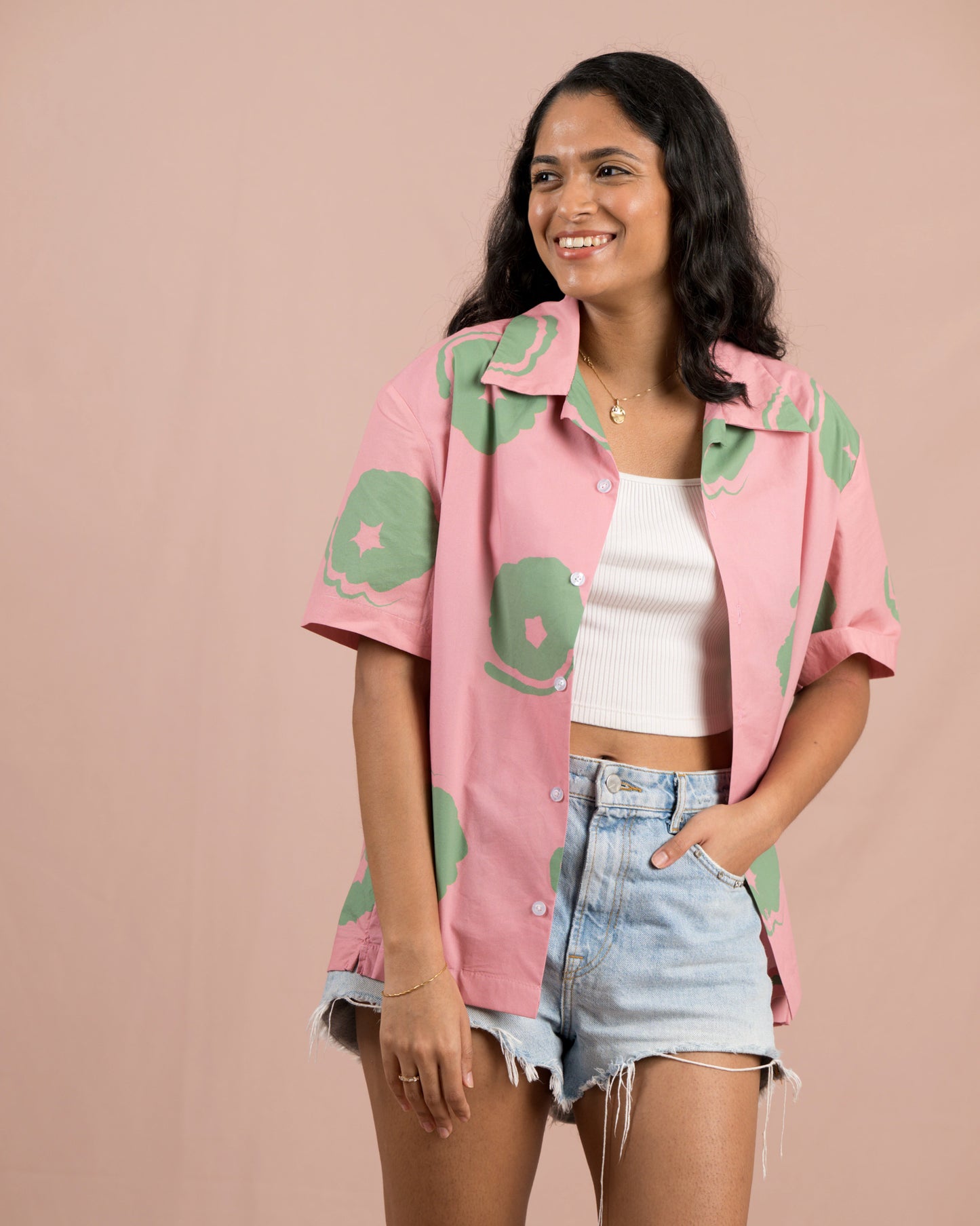 Pink Hollyhock Shirt